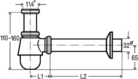 Сифон для биде Viega 114619
