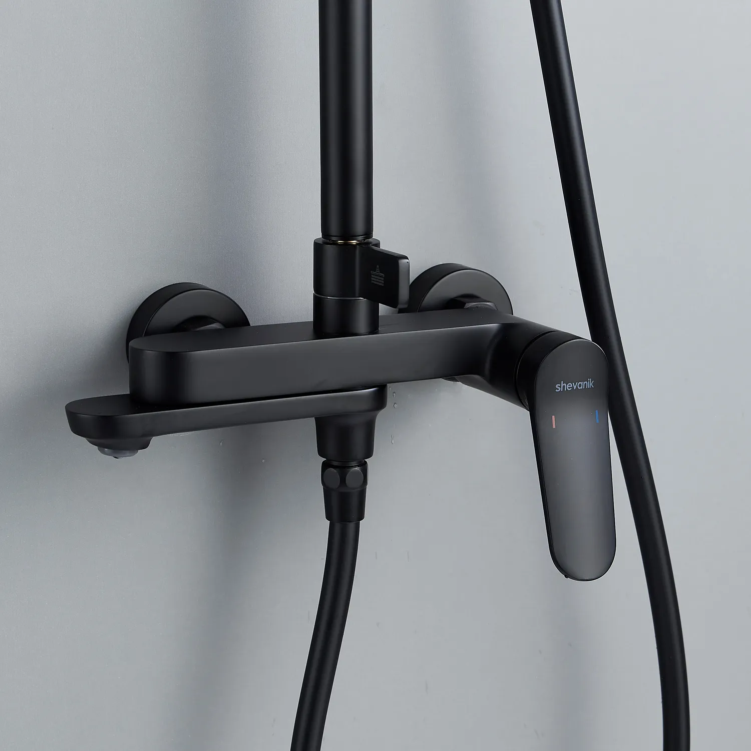 Душевая система Shevanik S4336H, черный