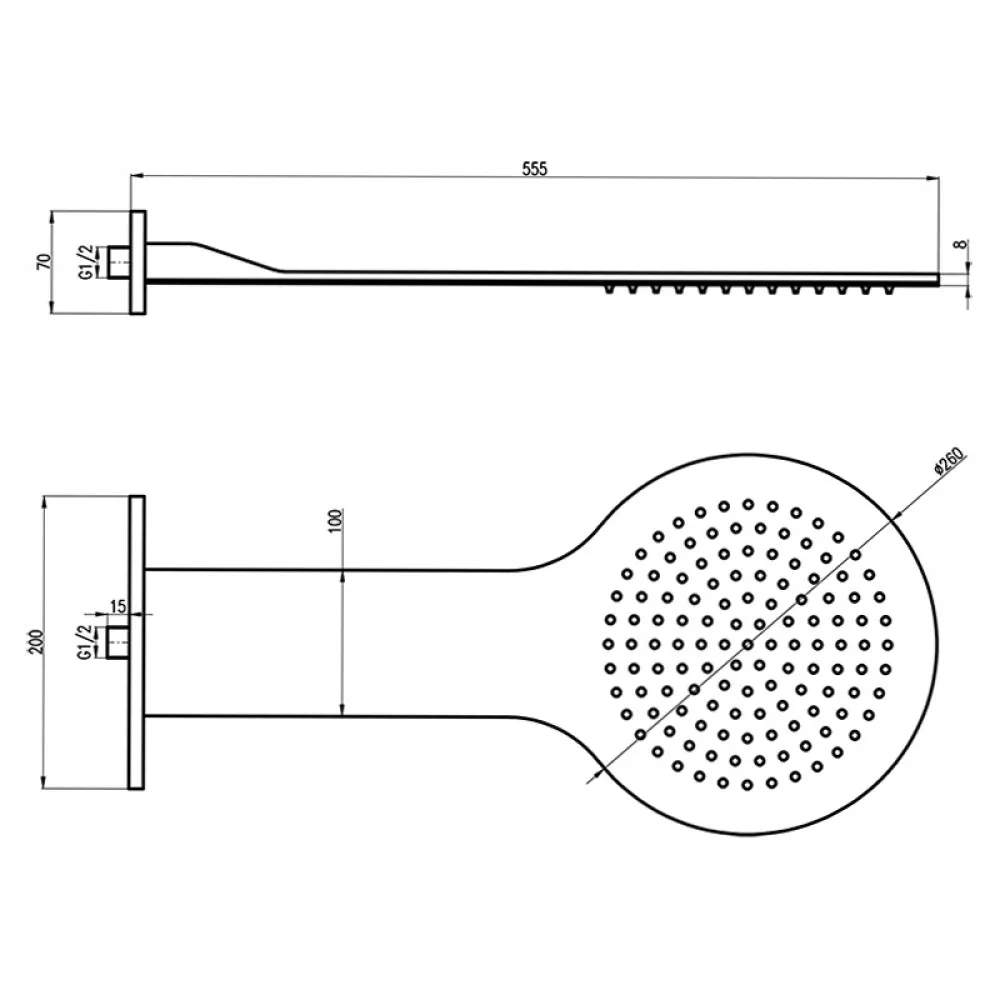 Верхний душ Rav Slezak KS0006