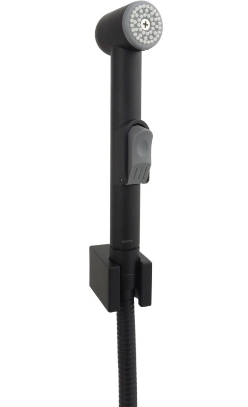 Гигиенический ручной душ AQUATEK AQ2050MB, со шлангом 125 см и держателем, матовый черный