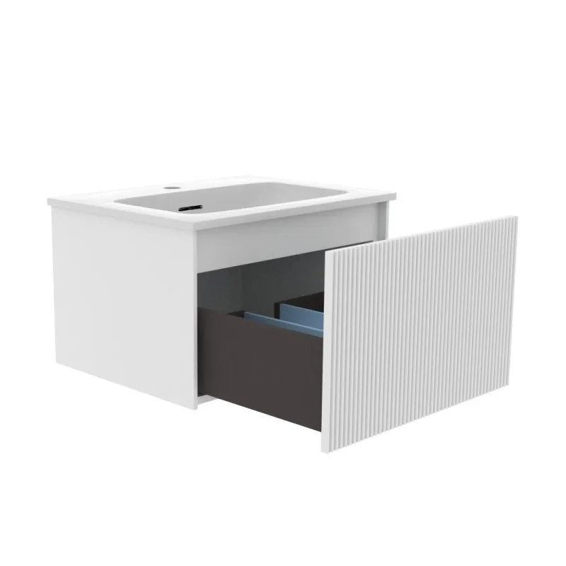 Тумба под раковину подвесная La Fenice Terra FNC-01-TER-B-60, белая