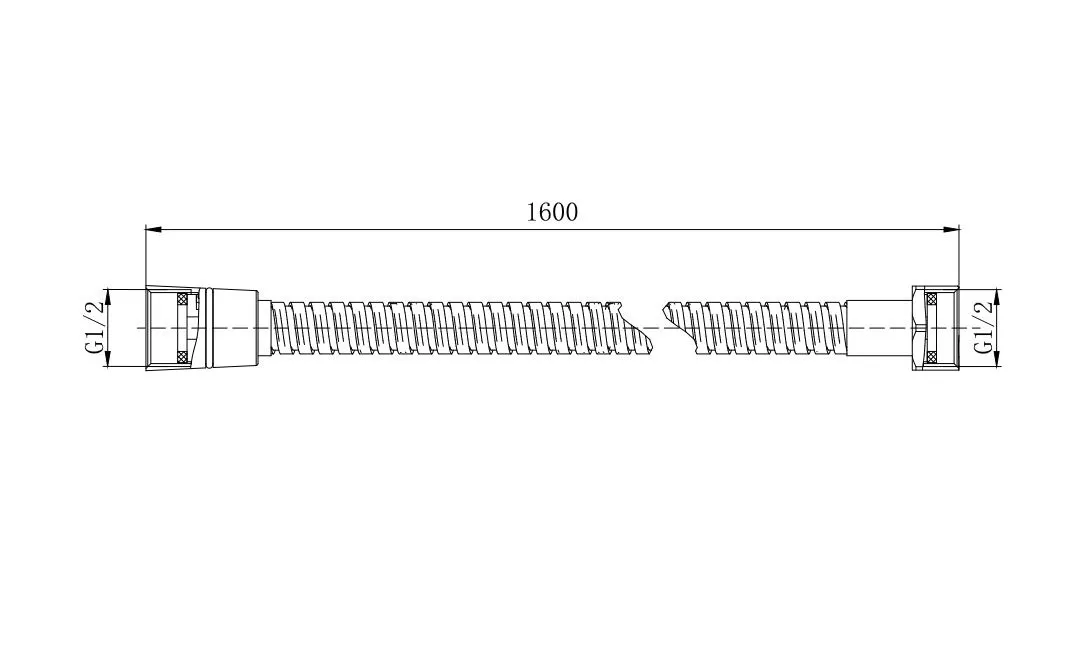 Шланг для душа AQUATEK AQ2101MB, 160 см, матовый черный