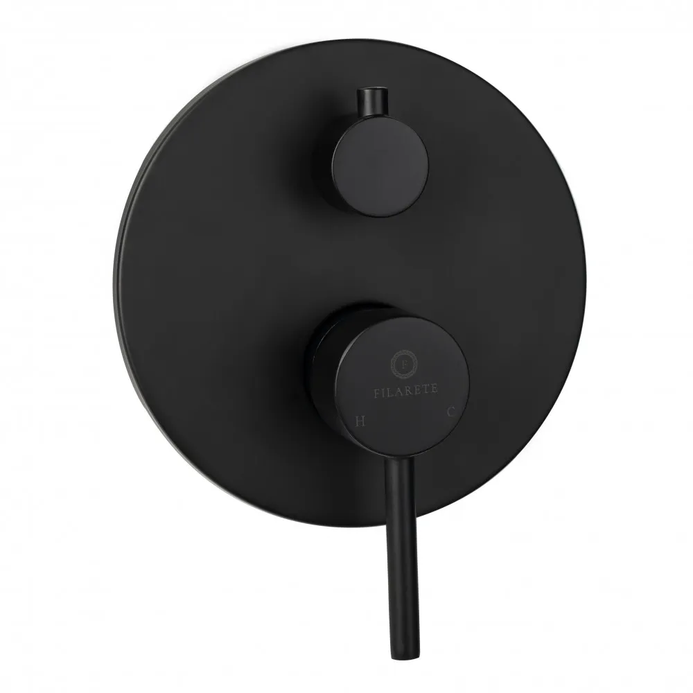 Душевая система встраиваемая FILARETE Roun FL1026BL, черный
