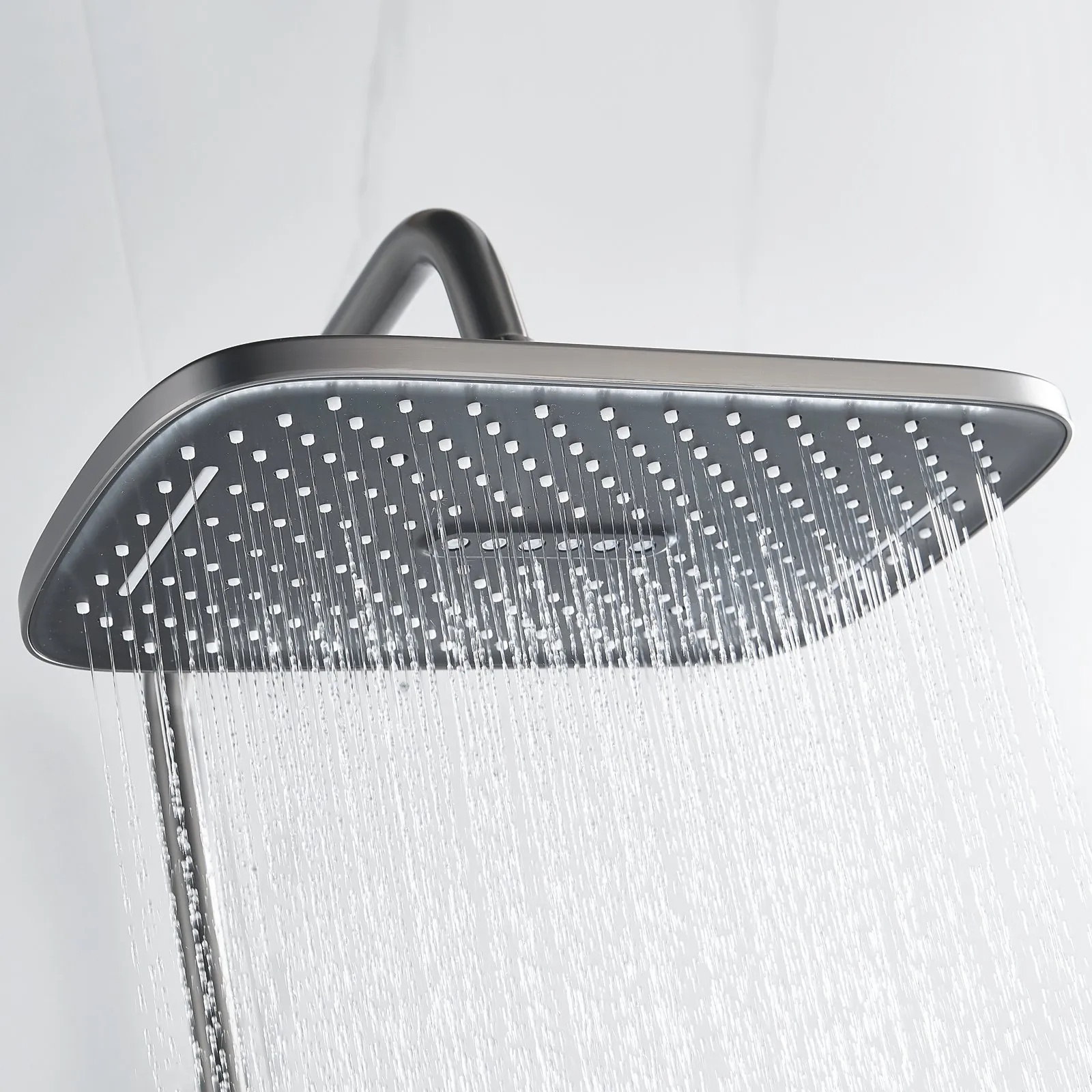 Душевая система Shevanik S4036T, оружейная сталь