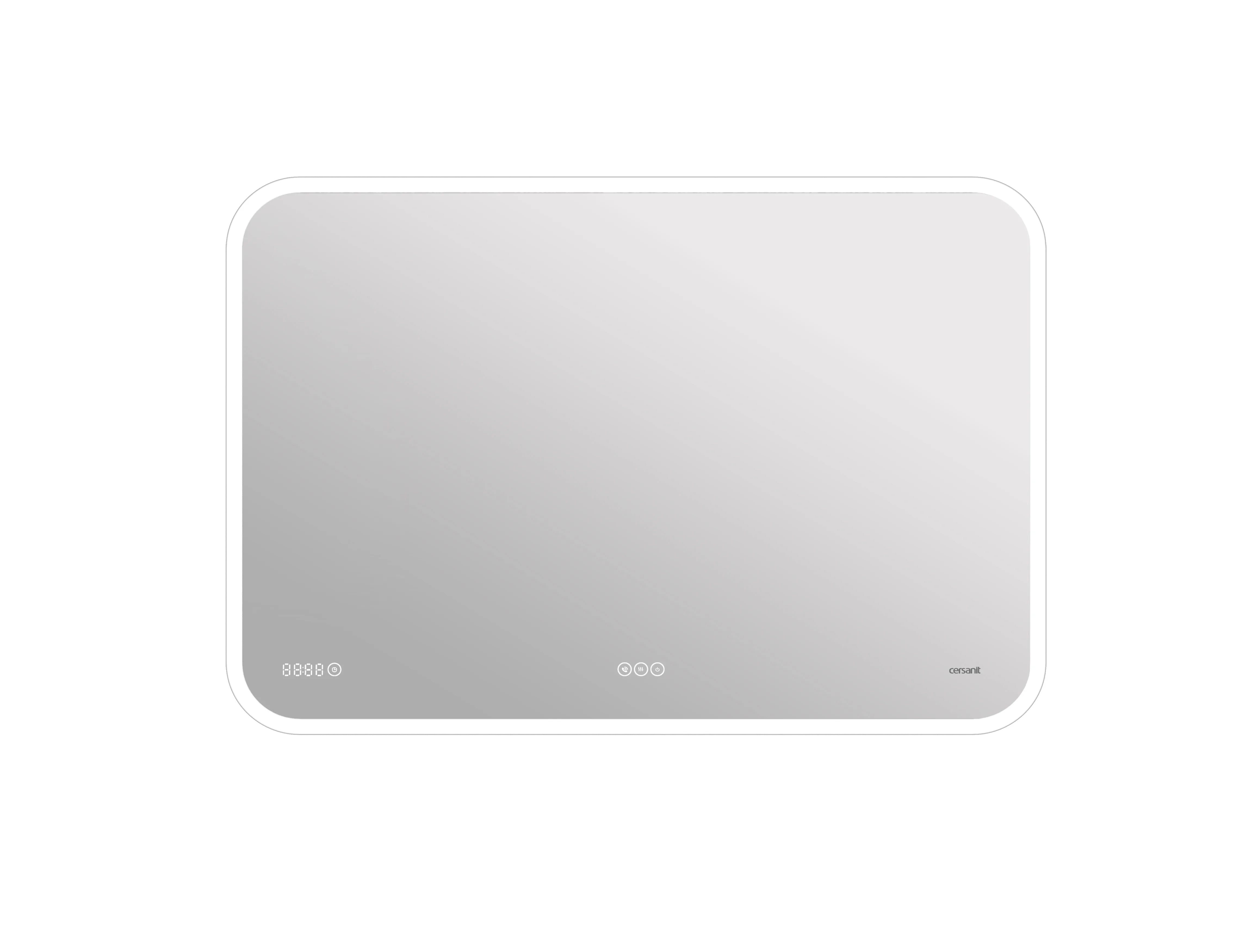 Зеркало Cersanit  LED 070 design pro 100x70 с подсветкой bluetooth часы с антизапотеванием прямоугол