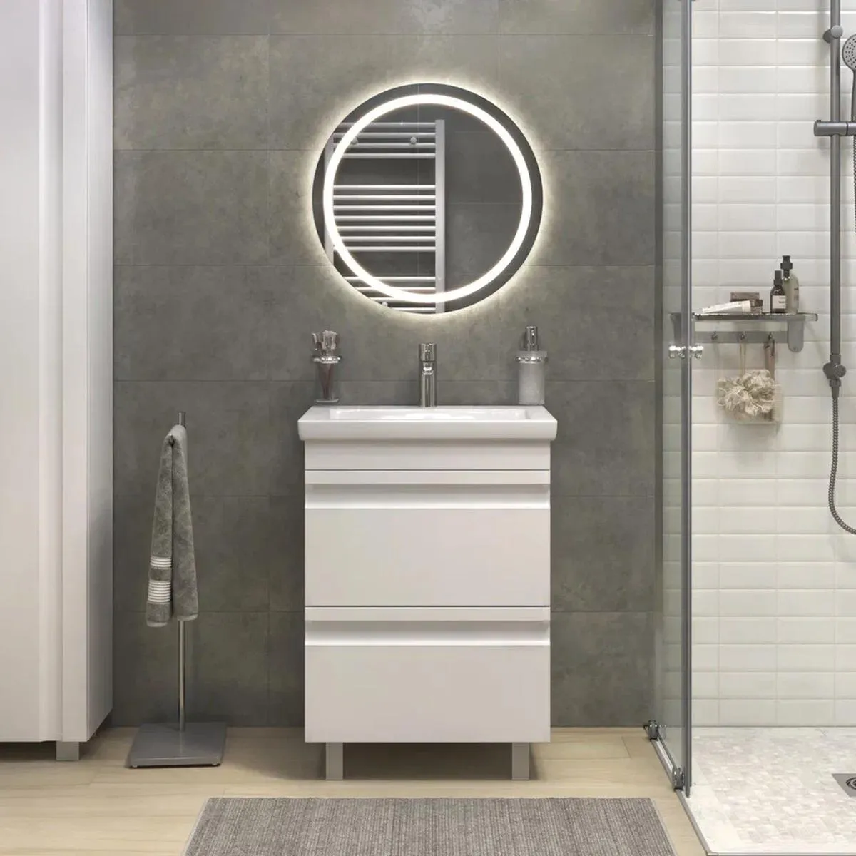 Тумба с раковиной напольная VIGO Holly 039, 60 см