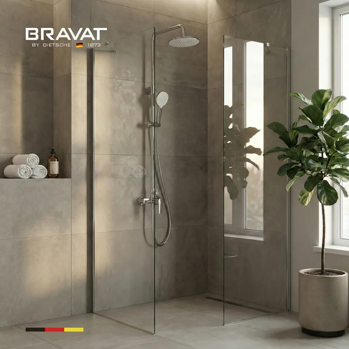 Душевая система цвет хром BRAVAT (F9807938CP-A-SW)