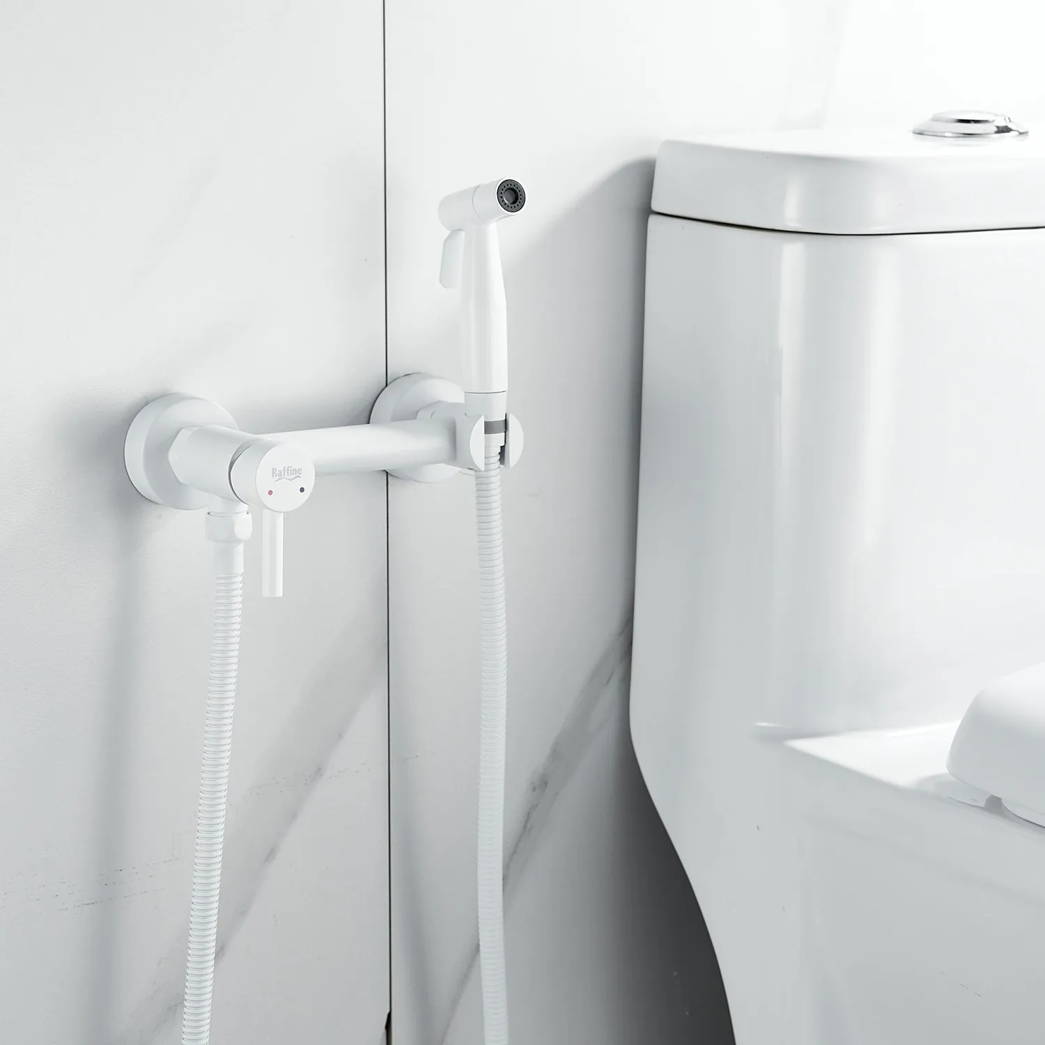Гигиенический душ со смесителем Raffine F207C, белый