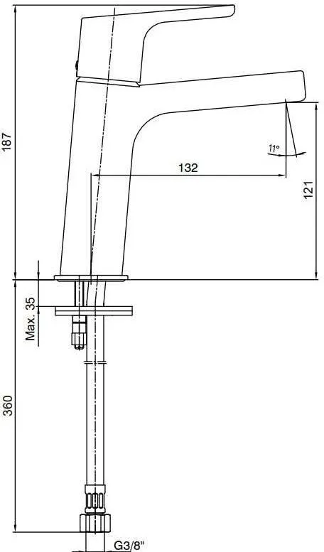Смеситель для раковины E.C.A Luna 102808940EX