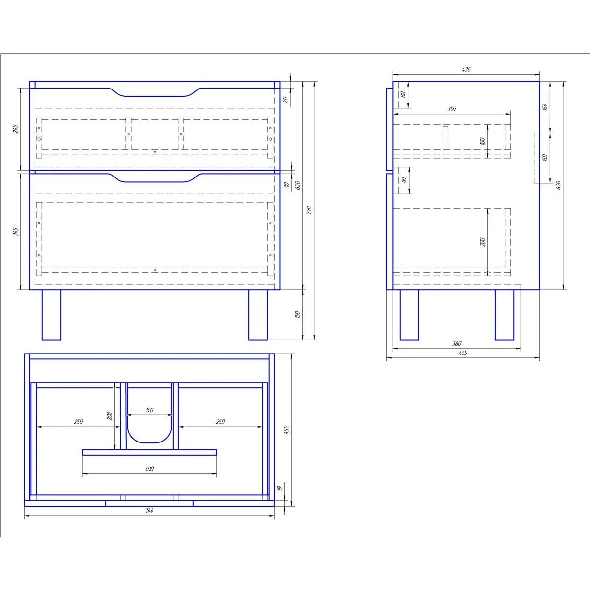 Тумба с раковиной подвесная/напольная Dreja Q Plus 80 см, белый