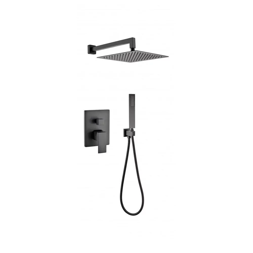 Душевая система встраиваемая (без излива) Grocenberg GB5089BL-3, черный