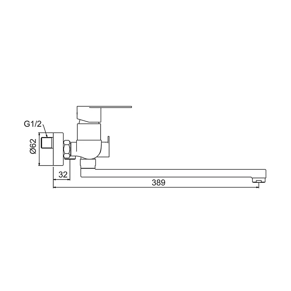 Смеситель для ванны FRAP F22806-9, оружейная сталь