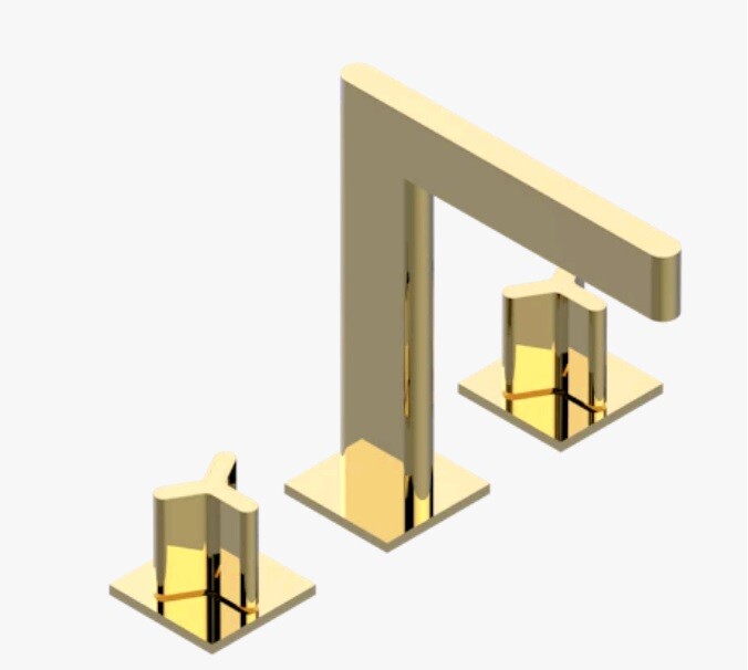 Смеситель для раковины THG Icon-X Metal inlay, PVD золотого цвета (U7J H52 151)