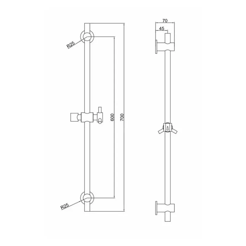 Душевой гарнитур D-Lin D63508, хром