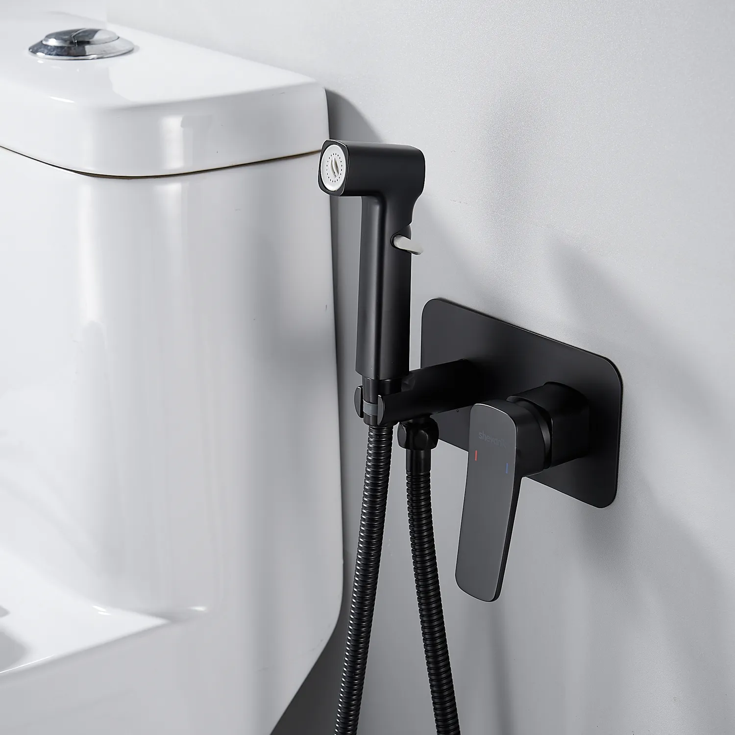 Гигиенический душ со смесителем Shevanik S9905H, черный