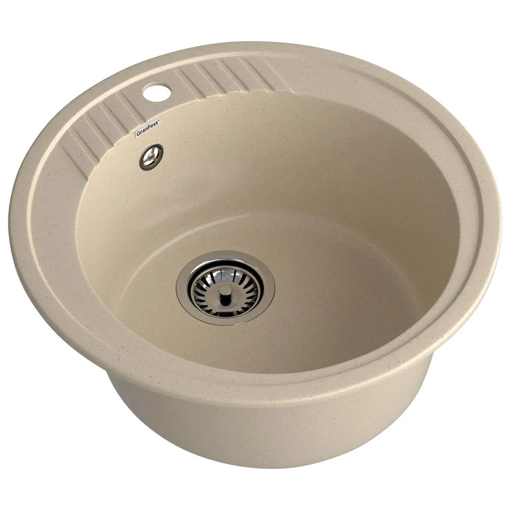 Кухонная мойка GranFest RONDO 520, кашемир