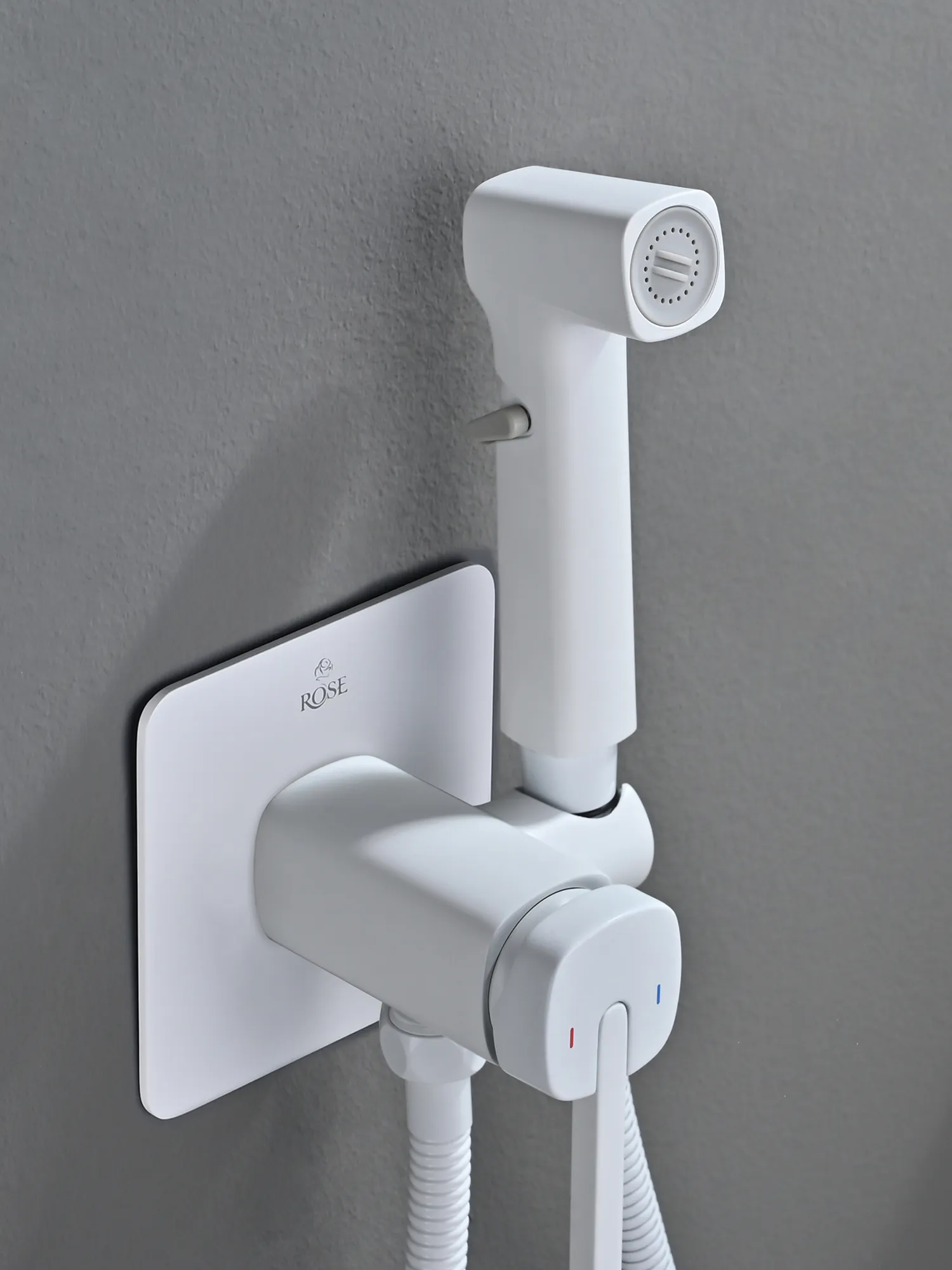 Гигиенический душ со смесителем Rose R245C, белый