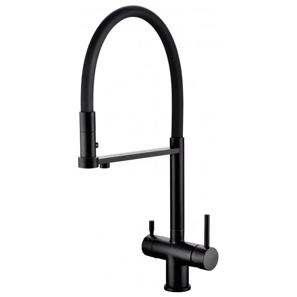 Смеситель для кухни с гибким изливом Grocenberg GB4095BL, черный