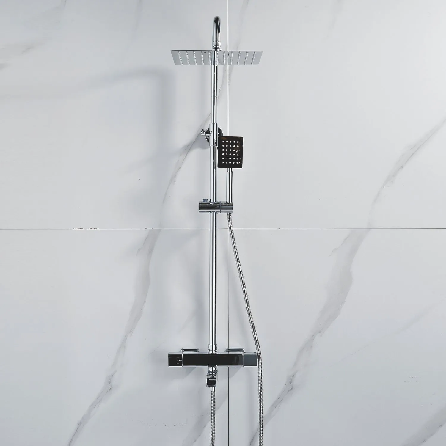 Душевая система c термостатом Shevanik S3096, хром