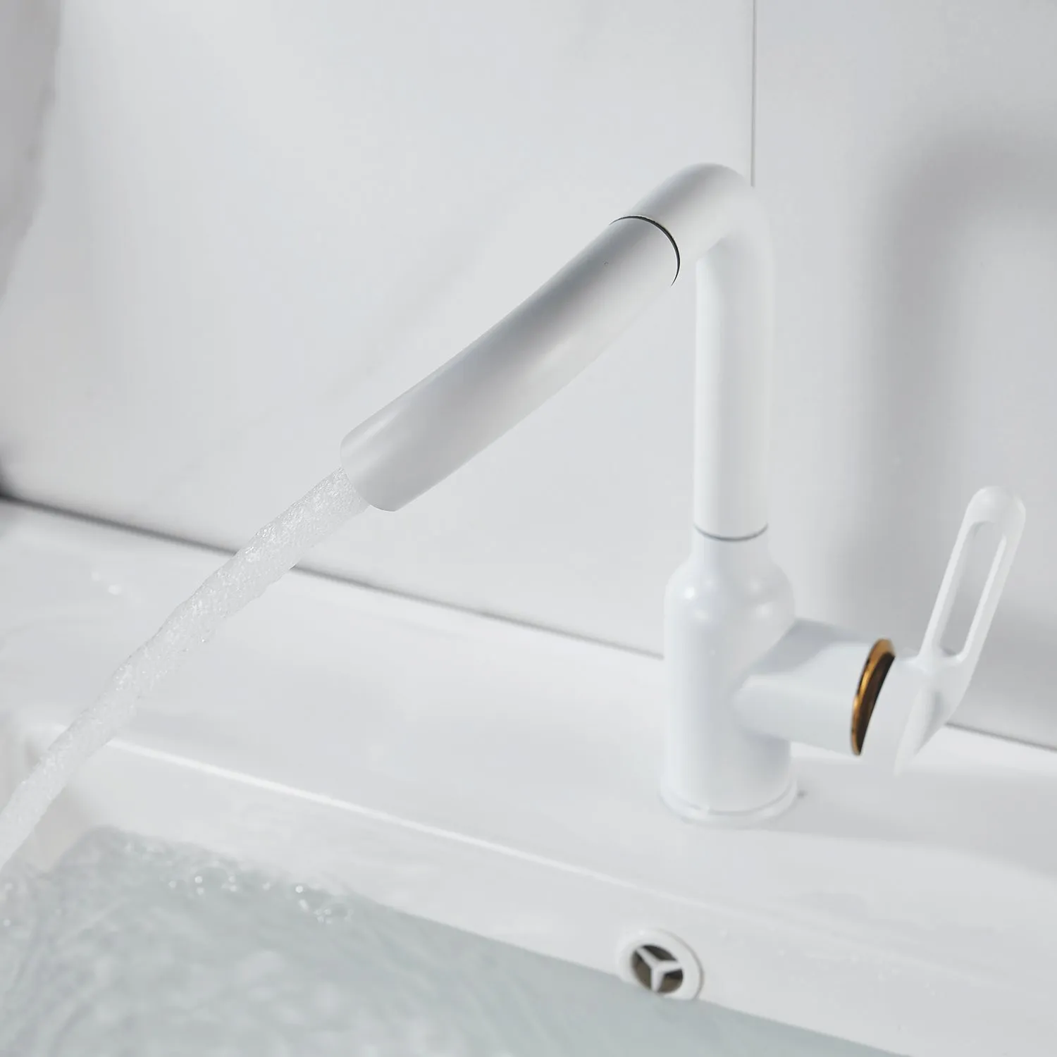 Смеситель для раковины Raffine F201C, белый