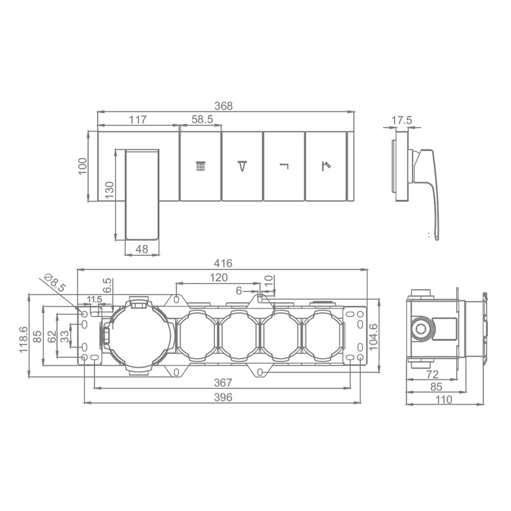 Смеситель для душа Raglo R02.274, хром