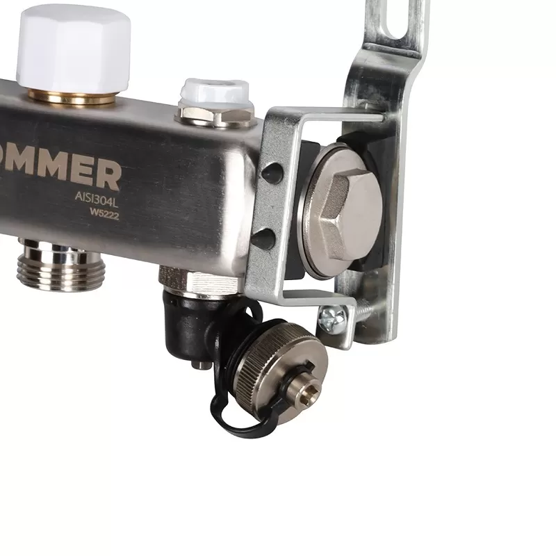 Коллектор Rommer 1"x3/4" на 2 контура с расходомерами и запорными клапанами (RMS-1201-000002)