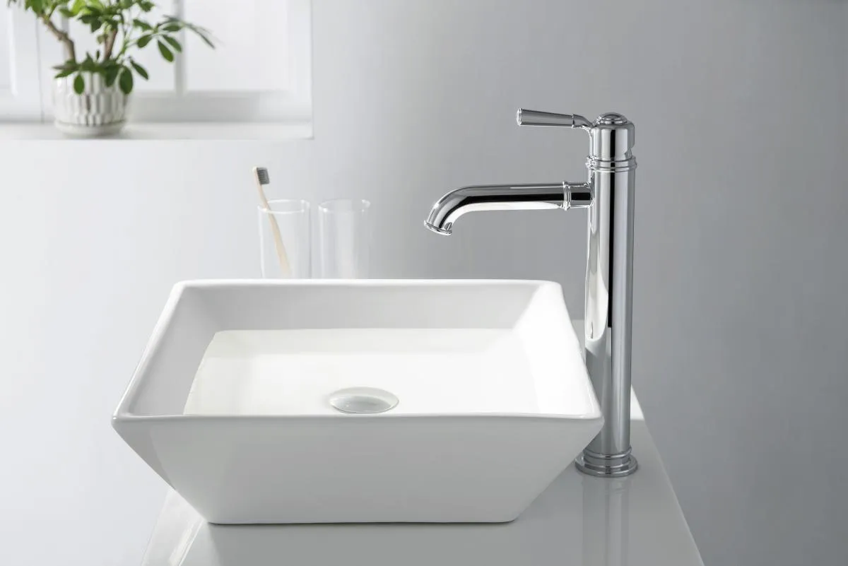 AQ1504CR КЛАССИК смеситель для раковины 235, без донного клапана