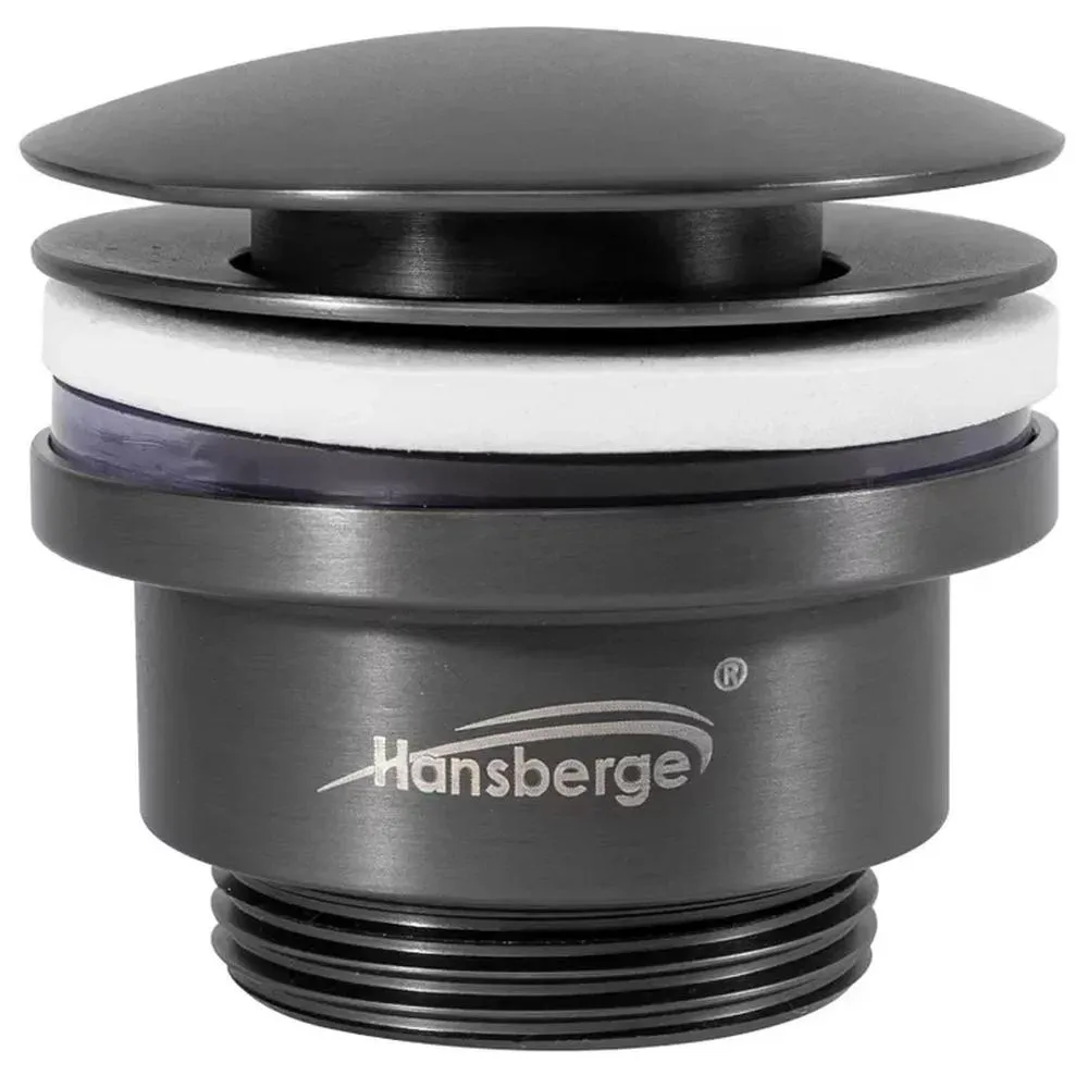 Донный клапан для раковины Hansberge H107BG, графит