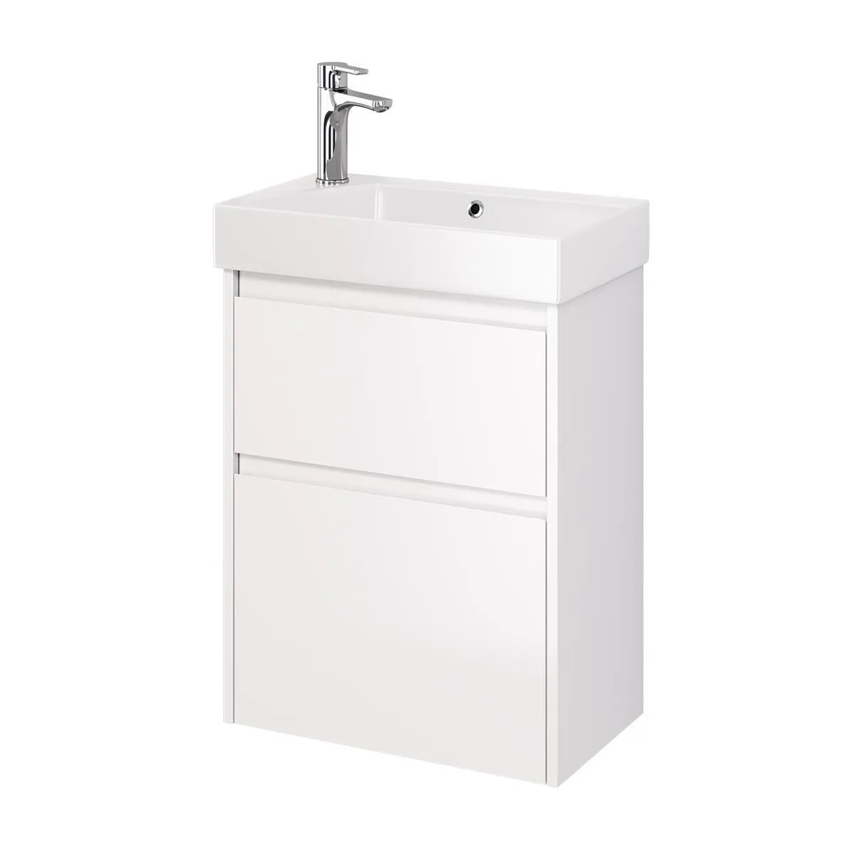 Тумба под раковину подвесная Dreja Slim 55 см, белый