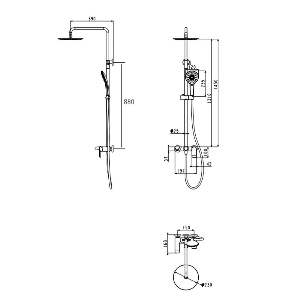 Душевая система Grocenberg GB7010CR, хром