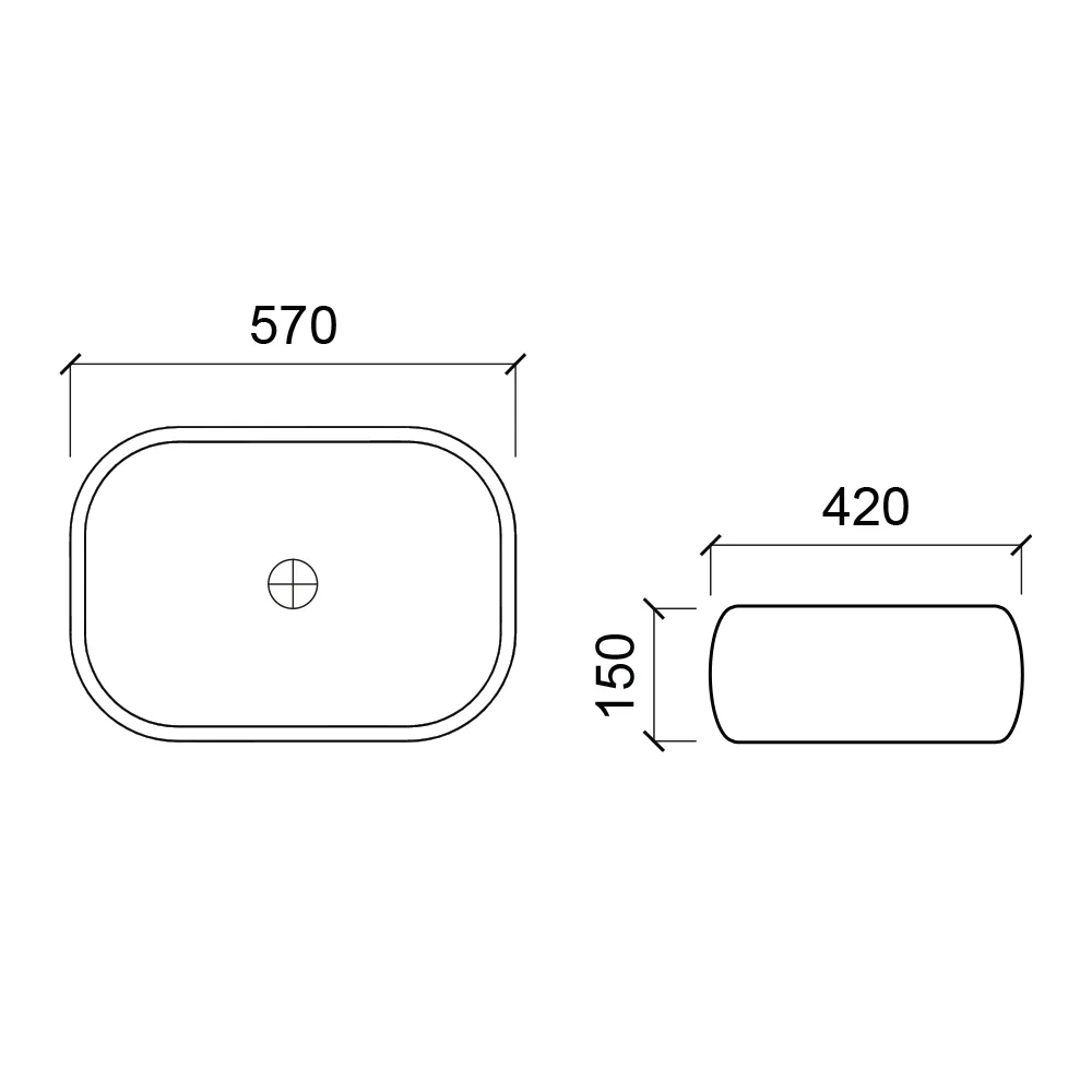 Раковина чаша WesnaArt ROUND 4050-ROU, белый