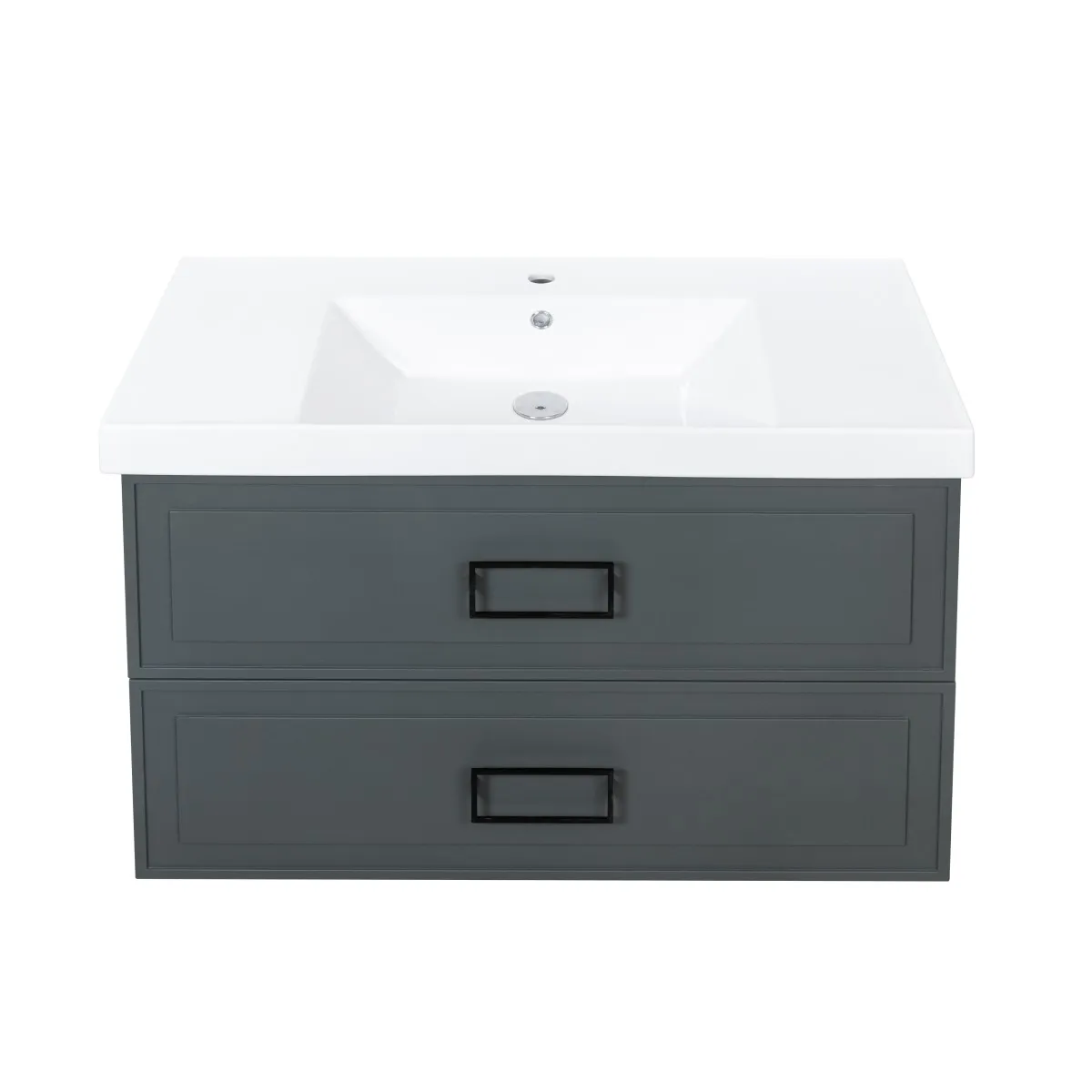 Тумба под раковину подвесная La Fenice Cubo TWIN FNC-01-CUB-G-100-2, серо-зеленая