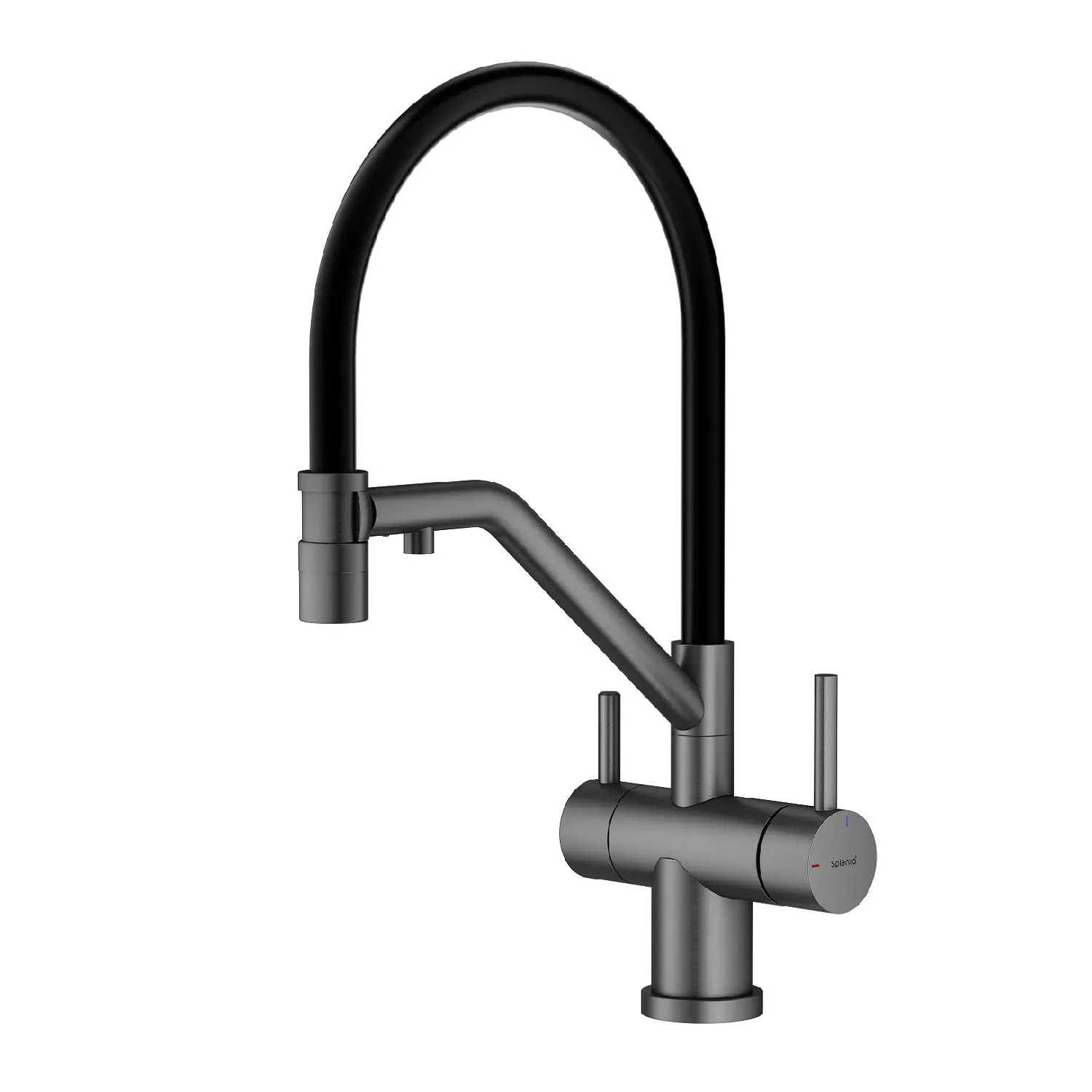 Смеситель Splenka для кухни со съемным гибким изливом, с магнитным фиксатором излива, с подключением фильтра питьевой воды (S70.62.09)