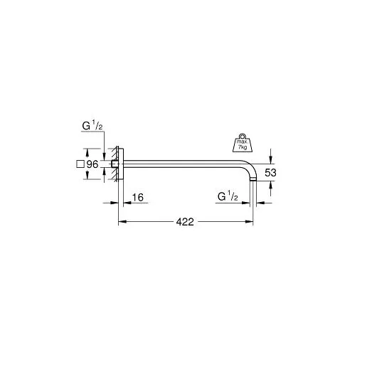 Душевой кронштейн Grohe Rainshower 26145000