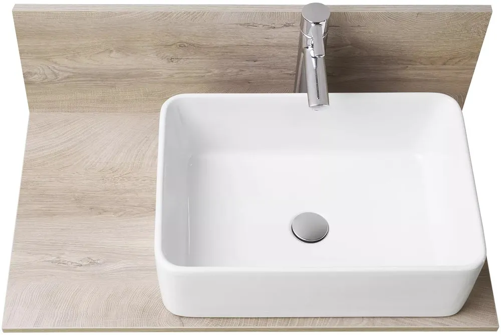 Столешница под раковину Aquaton с панелью Мишель 80 дуб эндгрейн ВЛДСП 1A253003MIX40