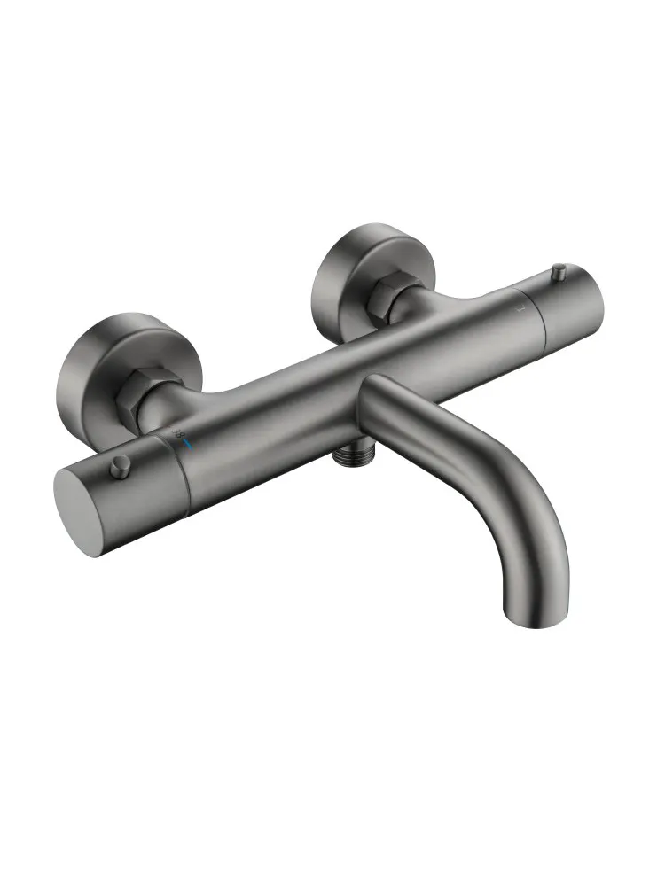 AQ1343BGM ЕВРОПА термостатический смеситель для ванны, шлиф. черный хром