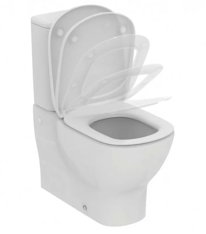 Тонкое сиденье и крышка для унитаза Ideal Standard i.life S Ультра T532901 с функцией плавного закрытия, дюропласт, с функцией fast fix (легкосъемное)