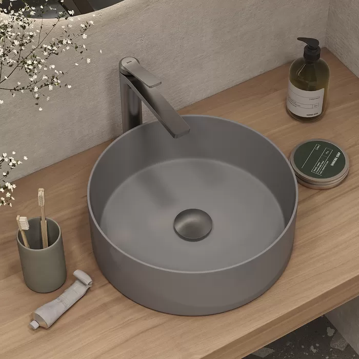 Выпуск для умывальника без перелива, матовый графит, Slide, IDDIS, (SLIGM10i88)