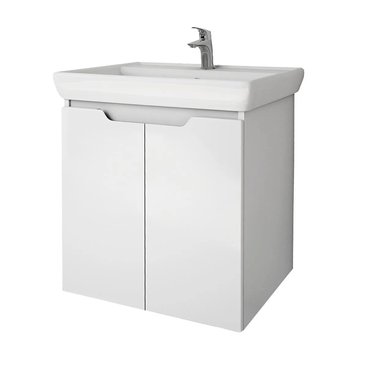 Тумба с раковиной подвесная Dreja Q Plus (D) 70 см, белый