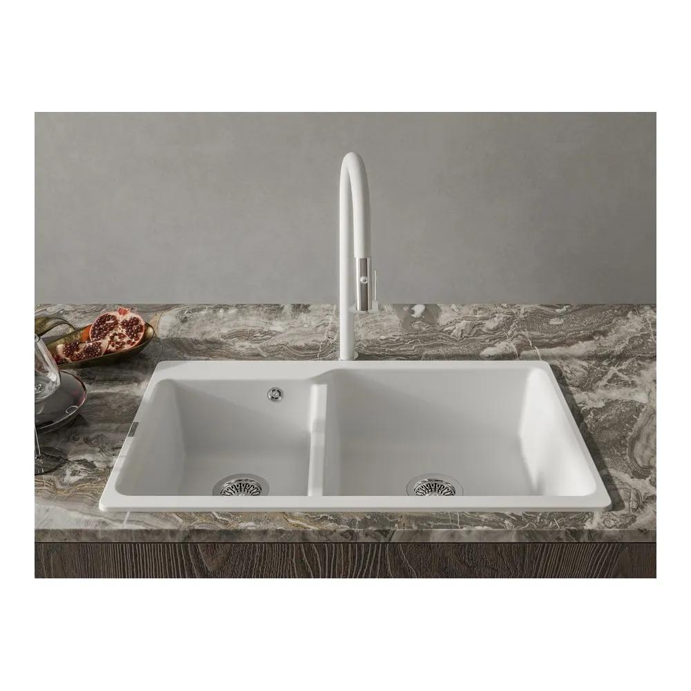 Кухонная мойка Rivelato AXEL X-90D, иней