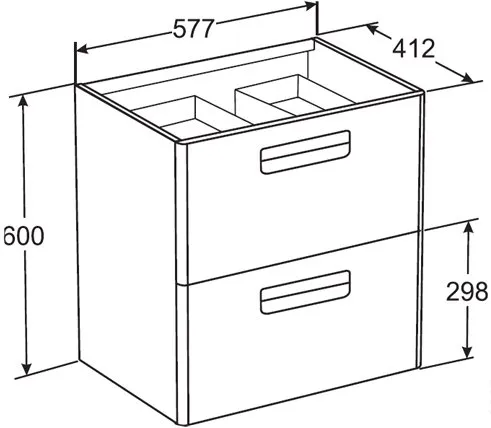 Тумба под умывальник Roca Gap 60 белый (ZRU9302734)