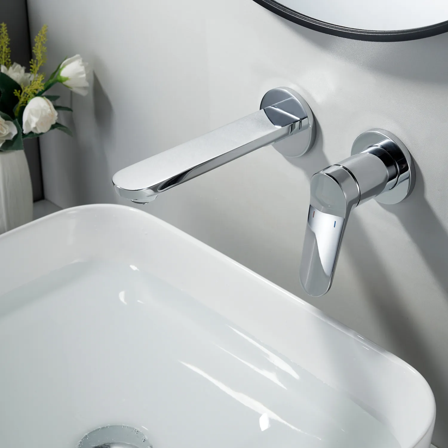 Смеситель для раковины встраиваемый Shevanik S4341, хром