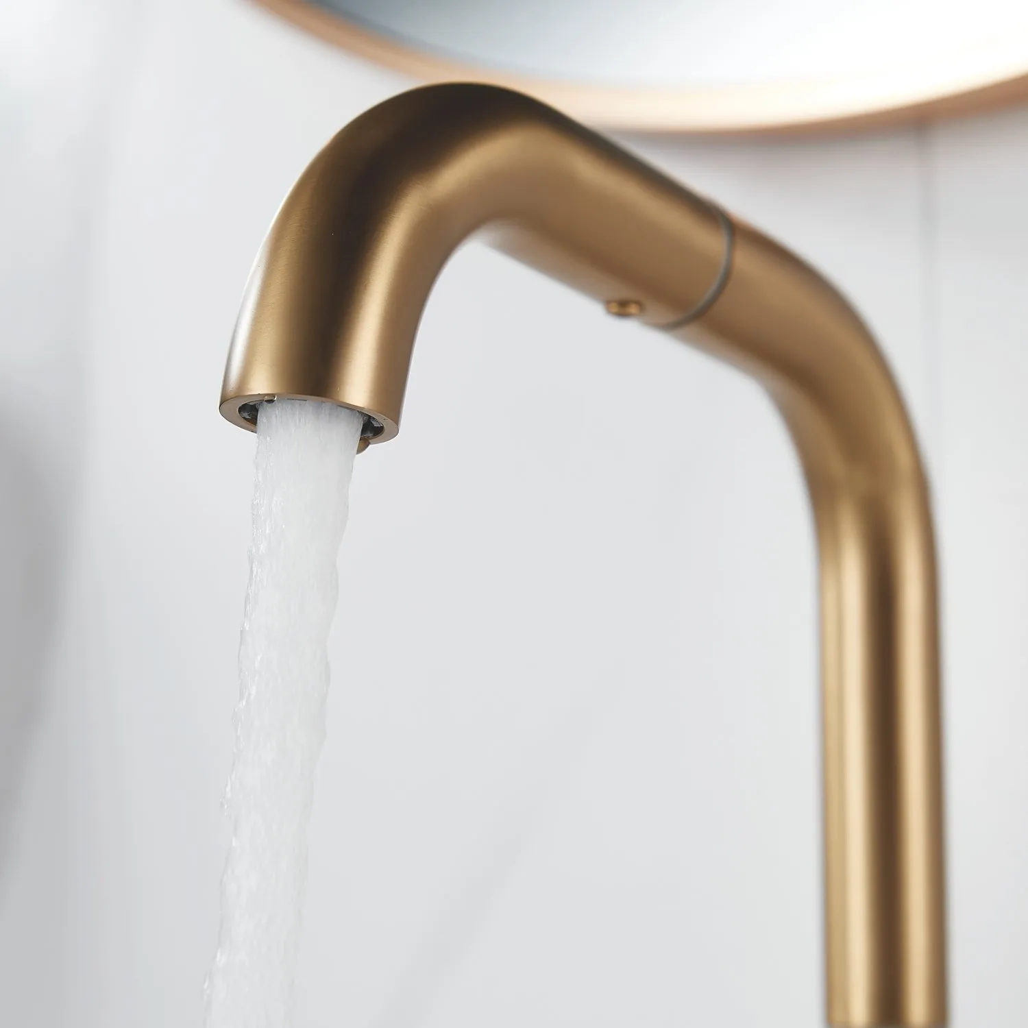 Смеситель для раковины Raffine F201G, золотой сатин