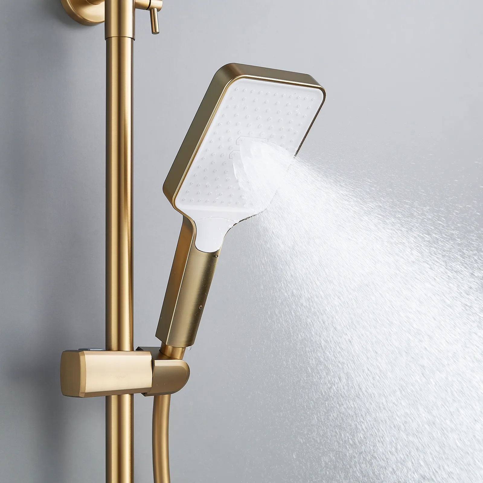 Душевая система Shevanik S4536G, золотой сатин