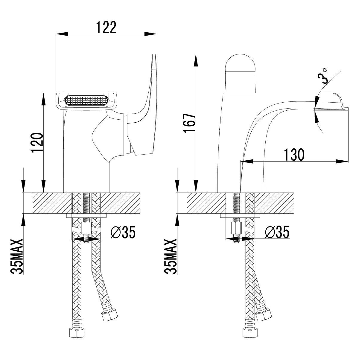Смеситель для раковины Lemark Shift (LM4346C)
