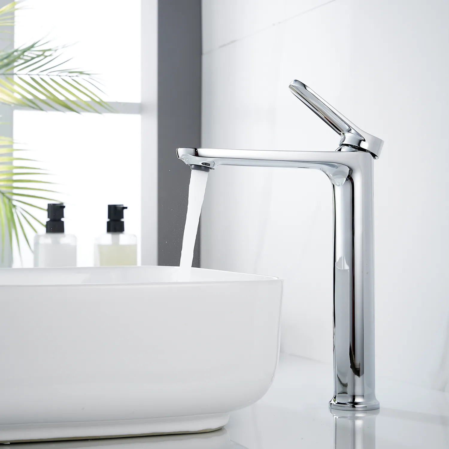 Смеситель для раковины высокий Shevanik S4311, хром