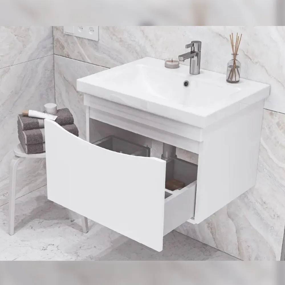 Тумба с раковиной подвесная Velvex Vizo tpVIZ.60.1Y-21, 60 см