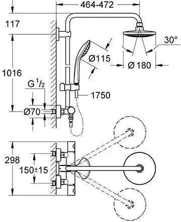 Душевая система Grohe Euphoria 27296001 хром