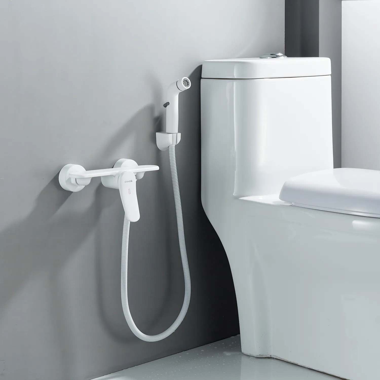 Гигиенический душ со смесителем Shevanik S4705C-1, белый