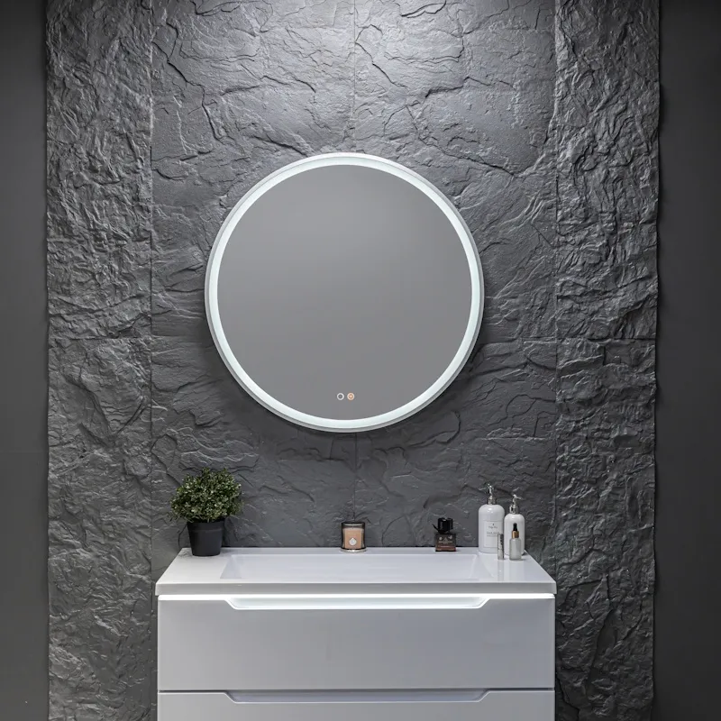 Зеркало Silver Mirrors Делуна/Deluna D800 2.2 (TX, алюм. профиль, цвет серебро, подогрев, сенсорный выключатель)